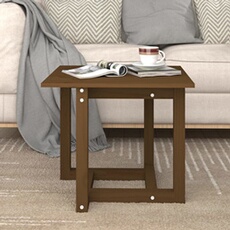 VIDAXL - Table basse - Bois massif de pin - 50x50x45 cm - Marron