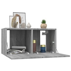 vidaXL - Meuble TV suspendu - 60x30x30 cm - Gris - Lot de 2