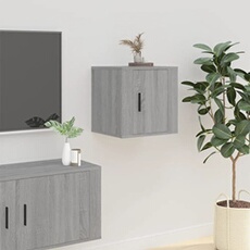 vidaXL - Meuble TV mural - Style moderne - Gris - 40x34,5x40 cm
