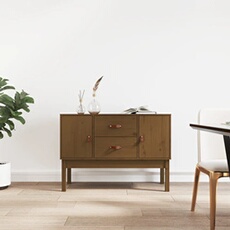 VIDAXL - Buffet - Bois massif de pin - Marron miel - 110x40x78 cm