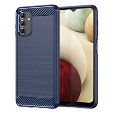 Coque pour Samsung Galaxy A13 4G / 5G / A04s - housse etui silicone gel carbone + film ecran - BLEU FONCE -