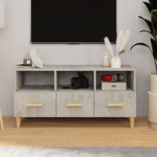 VIDAXL - Meuble TV - Gris Béton - 102 x 36 x 50 cm