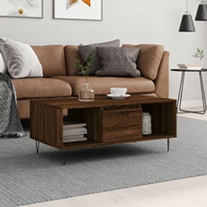 vidaXL - Table basse - Bois - Marron - 90x50x36,5 cm