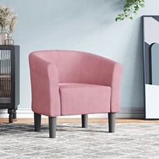 vidaXL - Fauteuil de salon - Velours - Rose