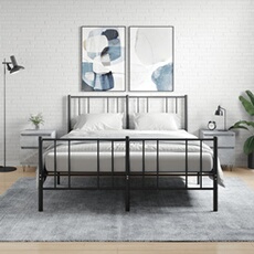 Vidaxl Gris Tables De Chevet 2 Pcs Béton 40X35x50 Cm Bois D'ingénierie830677