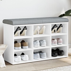 Vidaxl Blanc Banc À Chaussures 82X32x50 Cm Bois D'ingénierie835103