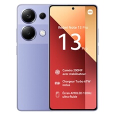 Redmi Note 13 Pro - 4G smartphone - double SIM - RAM 8 Go / Mémoire interne 256 Go - microSD slot - OLED display - 6.67" - 2400 x 1080 pixels - (120