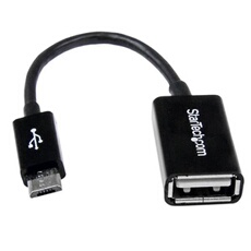 5in Micro USB to USB OTG Host Adapter - Micro USB Male to USB A Female On-The-GO Host Cable Adapter (UUSBOTG) - Adaptateur USB - USB (F) pour