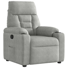 Vidaxl Gris/Clair Fauteuil Inclinable Tissu Microfibre