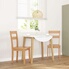 VidaXL Lot De 2 Chaises à Manger Bois Hévéa Massif Blanc - Chaise Salle à Manger Ergonomique