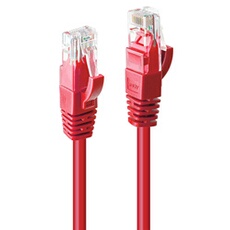 - Cordon de raccordement - RJ-45 (M) pour RJ-45 (M) - 5 m - UTP - CAT 6 - moulé, sans crochet, bloqué - rouge