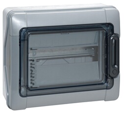 Coffret étanche PLEXO avec embouts à perforation directe prémontés gris 13 modules - - 001921
