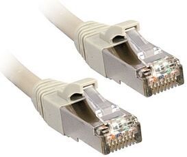 - Cordon de raccordement - RJ-45 (M) pour RJ-45 (M) - 10 m - STP - CAT 6 - sans crochet - gris