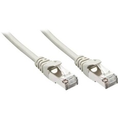 - Cordon de raccordement - RJ-45 (M) pour RJ-45 (M) - 5 m - paire torsadée écrantée (F/UTP) - CAT 5e - sans crochet - gris