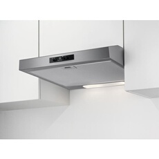 EFU216S - Hotte - standard - Niche - largeur : 60 cm - extraction et recirculation (avec kit de recirculation supplémentaire) - gris