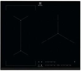 EIV63343 - Table de cuisson à induction - 3 plaques de cuisson - Niche - largeur : 56 cm - profondeur : 49 cm - avec avant biseauté - noir