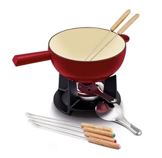 Service à Fondue - 16304204 - Fonte - Rouge