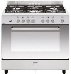 GE960CVIX2 - Cuisinière - pose libre - largeur : 90 cm - profondeur : 60 cm - hauteur : 91 cm - avec système auto-nettoyant - classe A - inox