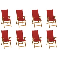 VIDAXL - Chaises pliables de jardin - Lot de 8 - Bois d'acacia