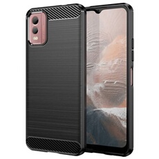 Coque pour Nokia C32 - housse etui silicone gel carbone + film ecran - NOIR -