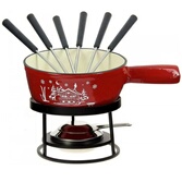 Réchaud à fondue en fer forgé 23 cm noir avec brûleur Réchaud à fondue en fer forgé 23 cm noir avec brûleur