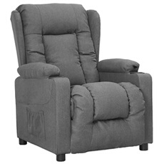 vidaXL - Fauteuil inclinable - Tissu - Gris Clair