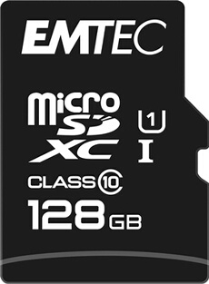 Gold+ - Carte mémoire flash (adaptateur SD inclus(e)) - 128 Go - Class 10 - micro SD - or