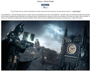 Acheter Batman Arkham Knight Xbox One Bon état - 11,95 € Batman Arkham Knight Xbox One Bon état - Warner Bros. reconditionné disponible sur Darty