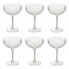 Lot De 6 Coupes à Glace Strie - 34cl Transparent Élégantes Par Secret De Gourmet