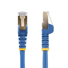 Cordon de raccordement CAT6a - 1,5 m - Sans crochet - Bleu - Cordon de raccordement - RJ-45 (M) pour RJ-45 (M) - 1.5 m - STP - CAT 6a - moulé, sans