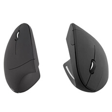 T'nB Ergo WIRELESS ERGONOMIC MOUSE - Souris - pour gauchers - optique - 5 boutons - sans fil - 2.4 GHz - récepteur sans fil USB - noir, argent