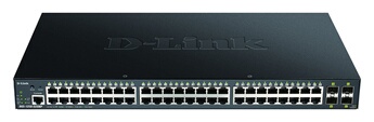 DGS 1250-52XMP - Commutateur - L3 Lite - intelligent - 48 x 10/100/1000 (PoE) + 4 x 10 Gigabit SFP+ - Montable sur rack - PoE (370 W)