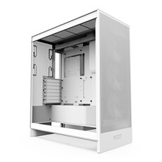 Boitier PC H7 FLOW moyen tour blanc avec panneau latéral verre trempé