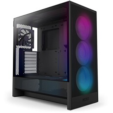 NZXT H5 Flow RGB Compact Mid-Tower ATX Case with RGB Fans - All Black