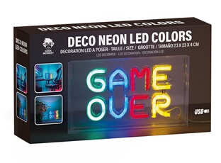 DECO NEON COLORS GAME OVER A POSER POUR UNE AMBIANCE ELEGANTE ET DESIGN Taille 23 x 13 X 4 cm