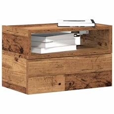 VIDAXL - Table de chevet murale - Vieux bois - 45x26x28,5 cm