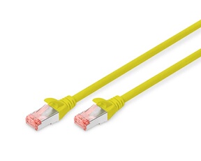 - Cordon de raccordement - RJ-45 (M) pour RJ-45 (M) - 50 cm - SFTP - CAT 6 - démarré, sans halogène, sans crochet - jaune, RAL 1018