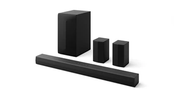 Barre de son Lg SN5Y - Système de barre audio - pour home cinéma - Canal 2.1 - sans fil - Bluetooth - Contrôlé par application - 400 Watt (Totale) - noir
