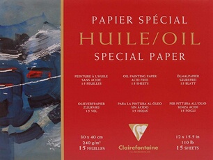 Bloc papier Spécial Huile 30x40 cm 15 feuilles 240g