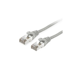 equip - Cordon de raccordement - RJ-45 (M) pour RJ-45 (M) - 3 m - Paire torsadée blindée (SSTP) - CAT 6 - sans halogène, moulé, bloqué - gris