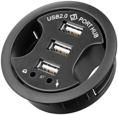 MicroConnect - Rallonge USB/audio - 3 x USB 2.0 - de bureau