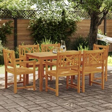 Vidaxl Ensemble De Salle À Manger De Jardin 7 Pièces En Bois Massif D Acacia