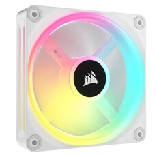 CORSAIR QX RGB Series, iCUE LINK QX120 RGB WHITE, 120mm Magnetic Dome RGB Fan, Triple Fan Kit