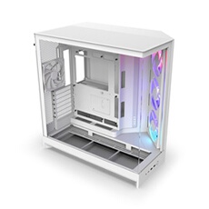 NZXT H9 Flow RGB (2025) Dual-Chamber Mid-Tower Case w/ RGB Fans - All White