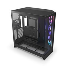 NZXT H9 Flow RGB (2025) Dual-Chamber Mid-Tower Case w/ RGB Fans - All Black