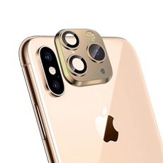 Protection d'écran pour smartphone Avizar Faux Appareil Photo pour iPhone 11 Pro Autocollant Protège Caméra en Verre Dorée