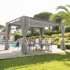 Tonnelle Palmeira 4x3 m expresso/noisette Hespéride - Taupe