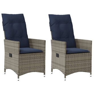 Lot De 2 Chaises Jardin Résine Tressée Noire – Confortables, Robuste Cadre Acier, Style Poly-Rattan