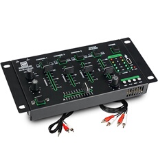 Table de mixage DX-50 USB-MKII 4 canaux - Bluetooth, Talkover, CABLE RCA et PC Smartphone, 5 indic. de niveau LED