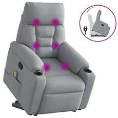 Vidaxl Gris/Clair Fauteuil De Massage Inclinable Tissu